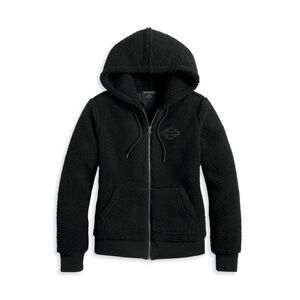 Harley Davidson Women's Enchanted Sherpa Hoodie - Black Beauty Small
